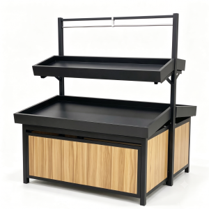 Vegetable Stand – BRS Style one layer Crate Fruit & Veg Wall Unit Castors