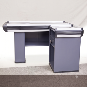 1.5m Premium Checkout Counter with Side Table – Stainless Top