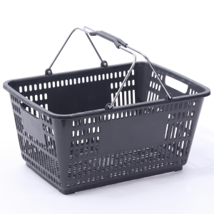 29L Plastic Shopping Basket with Metal handle